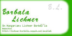 borbala lichner business card